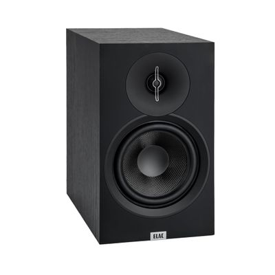 ELAC Debut 3.0 DB63-BK Bookshelf Speakers, Black Ash (Pair) - 1 Aluminum Dome Tweeter & 6.5 Aramid Fiber Woofer - 2-Way Bass Reflex - 42Hz to 38KHz Response