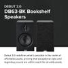 ELAC Debut 3.0 DB63-BK Bookshelf Speakers, Black Ash (Pair) - 1 Aluminum Dome Tweeter & 6.5 Aramid Fiber Woofer - 2-Way Bass Reflex - 42Hz to 38KHz Response view 2
