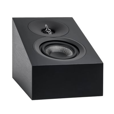 ELAC Debut 3.0 DA43-BK Atmos-Enabled On-Wall Speakers, Black Ash (Pair) - 1 Aluminum Dome Tweeter & 4 Aramid Fiber Woofer - 2-Way Bass Reflex - 48Hz to 38KHz Response