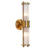 jssmm Light Brass Crystal Wall Lighti Antique Elegant Glass Rod Wall Sconce for Bedroom Living Room Hallway Dining Room Study Wardrobe Wall Lantern view 1
