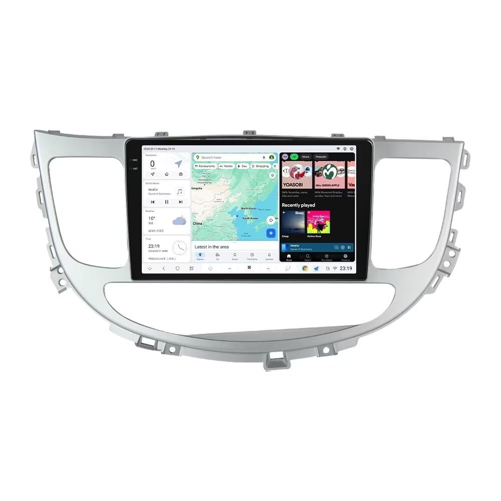 DUDUAUTO Android 13 Radio Stereo for Hyundai Genesis Sedan 2009-2014 - 8GB+128GB, Biorunn DUDU7 9.5 Inch OS 2K Dual Band GPS Car-Play Android Auto Navigation Upgrade Dash Kit Head Unit