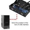 Front Panel, 3.5in 9Pin to 2 USB2.0 Interface Floppy Front Bay, Audio Front Panel for Computer Cases view 3