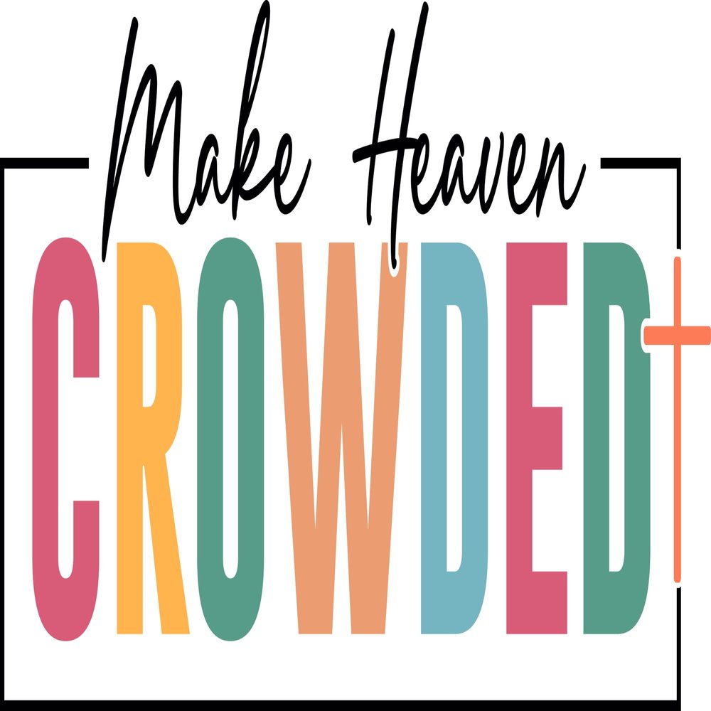 2 (Pieces) 3" and 5" Stickers n Decals Make Heaven Crowded - Waterproof Vinyl Decals for Cars, Trucks, Laptops, Phones, Windows etc