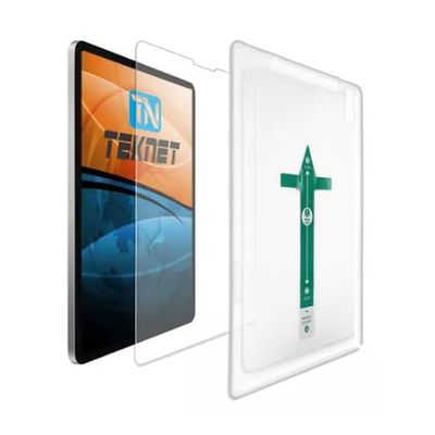 TEKNET Tempered Glass Screen Protector Compatible with iPad Air 11 (2024) with Frame for Easy Installation Resistant to Grease Stains, Dust, 9H Hardness Scratch Resistant, Bubble-Free Automatic