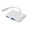 212 Main USB Type-C Male to VGA USB Type-C & USB 3.0 A Adapter White view 1