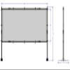 Portable Projector Screen | 90" Wide x 52" Tall Screen with Adjustable Frame | 104" Diagonal | Indoor/Outdoor view 3