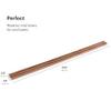 MNKE Vinyl Record Shelf - A 3-Feet Long Display Shelf Made of Solid Walnut - A Wall Mount for Your Favorite Records -This Vinyl Record Holder Fits All Records (Walnut) view 3
