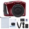 Minolta 64MP Digital Camera  4K Ultra HD Video at 60FPS, 16x Digital Zoom, WiFi, CMOS Sensor, 3-inch LCD Display, Auto Exposure - Includes 32GB Memory Card, Rechargeable Battery (Red) view 2