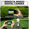 Minolta 64MP Digital Camera  4K Ultra HD Video at 60FPS, 16x Digital Zoom, WiFi, CMOS Sensor, 3-inch LCD Display, Auto Exposure - Includes 32GB Memory Card, Rechargeable Battery (Red) view 3