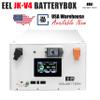 EEL 48V 16S V4 White Server Rack DIY Kit Box Built-in JK Inverter 2A Active Balance 200A BMS with 4.3" LCD Screen Stackable Type view 2