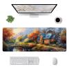 Large Mouse Pad, Garden Mouse Pad for Office Desk Accessories, 47.2 x 23.6 in Large Gaming Mouse Pad Landscape Desk Mat Laptop Keyboard Mat with Non-Slip Rubber Base, 3mm Thick Mouse Pad Gaming T-9 view 2