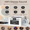 Boombox CD Player,CD Cassette Player Combo with Bluetooth,5w HiFi Speakers,Built-in 5000 Rechargeable Battery,FM Radio,Tape Recording,Remote Control,USB/AUX/Micro SD/3.5mm Headphone for Home view 3