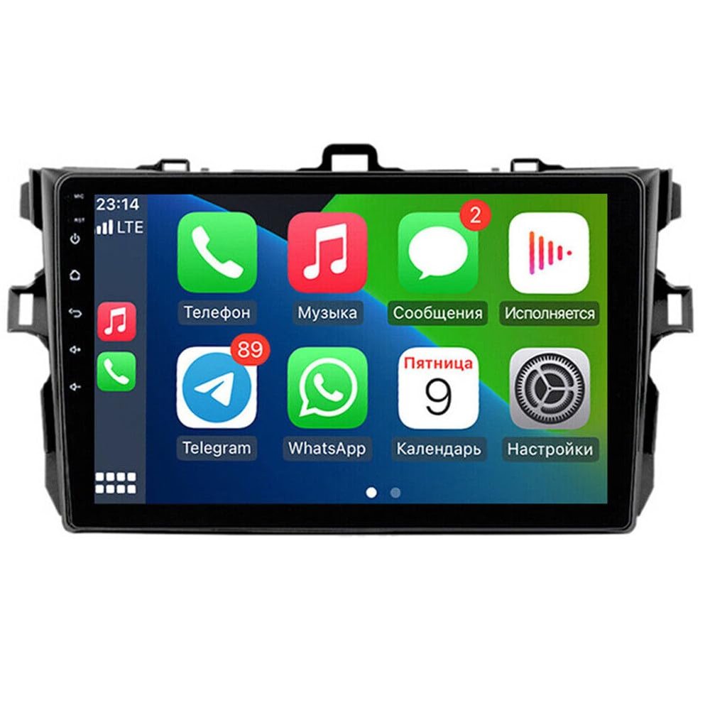 9 Touchscreen Double Din Android 13 Car Stereo Radio 2+32G for CarPlay Wireless Android Auto Fit for Toyota Corolla 2009-2013 GPS Navigation Bluetooth FM Car Radio WiFi USB