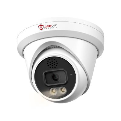 Anpviz 8MP POE IP Camera Built-in Mic& Speaker, Turret Security Camera with 100ft Smart Color Night Vision, AI Human Vehicle Detection, IP66, Metal Housing, NDAA Compliant