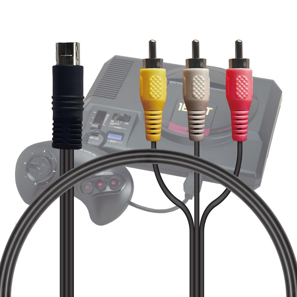 ALLONE Alone ALG-SMGD2C1.2 Mega Drive 2 Cable, 4.7 x 0.5 x 1.6 inches (1.2 m), 0.6 x 0.5 x 1.6 inches (1.4 x 1.4 x 4 cm), Compatible with Megadrive 2, Convenient to Carry