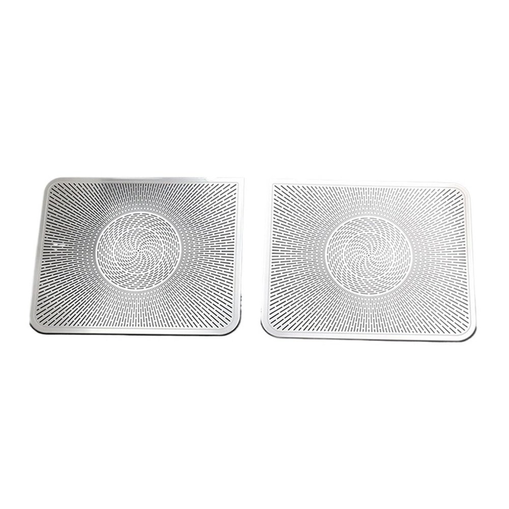 VNFEJEJR Car Styling Door A-Pillar Srereo Speaker Frame Decoration Cover Trim Fit for Benz S Class W221 2008-2013 Interior Sticker Door Audio Speaker Cover(A Model Silver)