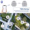 NiceBuy Solar Rock Speakers Outdoor Water-Resistant 2-Pack Solar Powered Rock Speaker with Lights RGB and TWS Pair for Patio Outside Garden BBQ Deck view 2