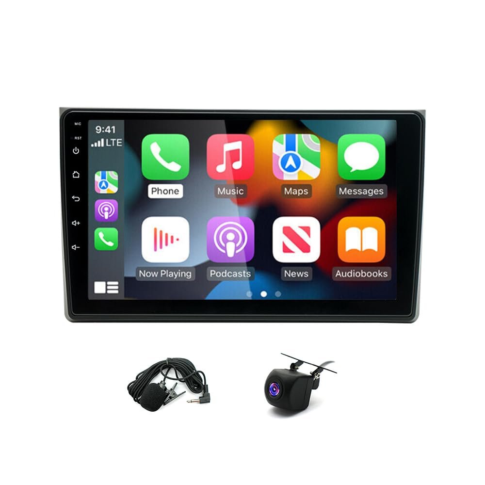 9 Touchscreen Android 13 Car Stereo Radio 2+32G for CarPlay Wireless Android Auto Fit for Audi A4 2000-2009 GPS Navigation Bluetooth FM Car Radio WiFi USB with AHD Backup Camera Stereo Radio