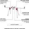 Millwavkee 48-08-0551 Fit For Milwaukee 100-Inch Adjustable Compact Folding Miter Saw StandMaterial AluminumMitre Saw Stand view 3