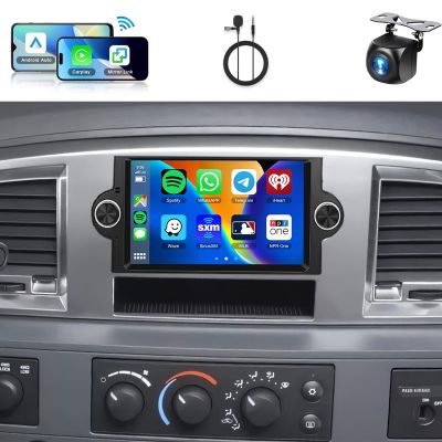 For Dodge Ram 1500 06-08,Chrysler 300C 05-07,Chrysler PT Cruiser,Jeep Grand Cherokee2+64GAndroid Car Stereo WiFi Wireless Carplay Android Auto,6.2 for Dodge Ram Radio for Jeep Grand Cherokee Radio
