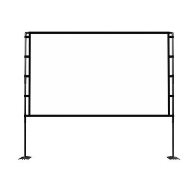 BIUBPW Foldable Outdoor Projector Screen 84" 100" 120" 16:9 Portable Projection Movie Screen, Anti-Crease Home Theater Floor Standing Projector Screen(Grey,120in)