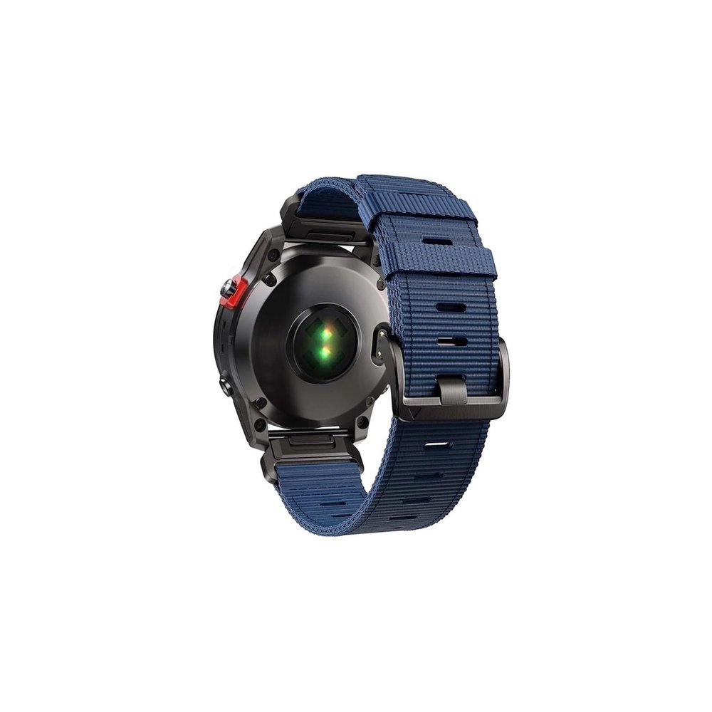22mm 26mm Nylon Strap Fit for Garmin Fenix 6X Pro Bands Fit for Fenix 6X 5X / Enduro Descent MK1 Bracelet Watch band(Midnight Blue,22mm)