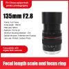135mm F2.8 Camera Telephoto Lens, Large Aperture Portrait Lens with Alloy Optical Glass for 80D, 70D, 60D, 60Da, 50D, 7D view 3
