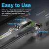 2 Pack Fiber Ethernet Media Converter, WTSFOPTC Fiber Optic Transceiver with 2 Pcs 1.25Gbps SFP Transceiver, Gigabit Sfp to RJ45 Media Converter with 1000BASE-SX to LC Modular (MMF,850nm,550m,DDM) view 4