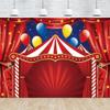 10x8 FT Circus Carnival Circus Theme Party Photo Backdrop Carnival Lights Party Decorations Stars Birthday Party Photography Background Photo Booth Props Polyester view 1