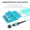 0.6M MPO/MTP to 12 x LC (6 Duplex) 12 Strands Breakout Cable,QSFP 40GBase-SR4, OM4 Fanout Fiber Optic Cable - Aqua, 0.6meter view 4