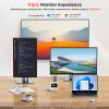 RayCue 128K SE Docking Station Triple Monitor, Digital Clock/Photo Frame,13-in-1 USBC Dock Triple 4K Display for MacBook Windows, 3 HDMI, USB C Data, Ethernet, Audio, 5 USBA Ports, 45W Power Adapter view 2