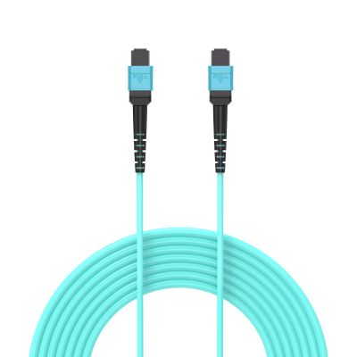 Jeirdus MPO-MPO Patch Cord, OM4 Multimode Fiber, 8-core Fiber for QSFP+ Transceivers, 90-Meter(295ft) 8 Strands