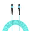 Jeirdus MPO-MPO Patch Cord, OM4 Multimode Fiber, 8-core Fiber for QSFP+ Transceivers, 90-Meter(295ft) 8 Strands view 1