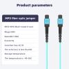 Jeirdus MPO-MPO Patch Cord, OM4 Multimode Fiber, 8-core Fiber for QSFP+ Transceivers, 90-Meter(295ft) 8 Strands view 2