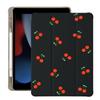 Cute Kawaii Cherry for iPad Pro 13 Inch Case (M5/M4) 2025/2024 with Pencil Holder, Auto Sleep/Wake, Black Leather Soft TPU Back Cover view 1