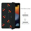 Cute Kawaii Cherry for iPad Pro 13 Inch Case (M5/M4) 2025/2024 with Pencil Holder, Auto Sleep/Wake, Black Leather Soft TPU Back Cover view 3