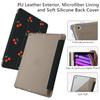 Cute Kawaii Cherry for iPad Pro 13 Inch Case (M5/M4) 2025/2024 with Pencil Holder, Auto Sleep/Wake, Black Leather Soft TPU Back Cover view 4