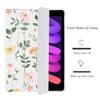 Cute Floral Leaves for iPad Air 13 Inch Case M3 2025/M2 2024 with Pencil Holder, Auto Sleep/Wake, Leather Soft TPU Back Cover view 3
