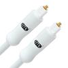 EMK White Optical Audio Cable [4ft/1.2M] - Digital SPDIF Toslink Fiber Optic Cable for Sound Bar, TV, Home Theater, Blu-ray Player - White, High-Speed, Low-Loss, Gold-Plated Connectors view 1