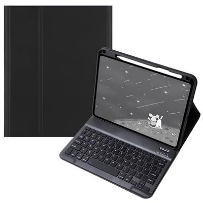 Aidashine Keyboard Case for iPad 10th Generation (2022), Detachable Bluetooth Keyboard and Pencil Holder,Black