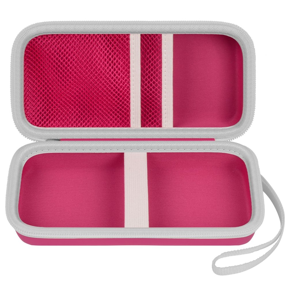 Case Compatible with Texas Instruments TI-30XS for MultiView Scientific Calculator, Storage Holder Carrying Organizer Bag with Mesh Pocket for Pens, Pencil, Batteries and Accessories (Box Only)-Pink