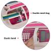 Case Compatible with Texas Instruments TI-30XS for MultiView Scientific Calculator, Storage Holder Carrying Organizer Bag with Mesh Pocket for Pens, Pencil, Batteries and Accessories (Box Only)-Pink view 4