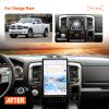 14.4 Inch Vertical Style Android 13 Car Radio Head Unit for Dodge Ram 2013-2018, 2k Multimedia Stereo Video Player with Wireless Carplay, GPS Navigation, OEM Functions 8+128 GB (Automatic) view 2