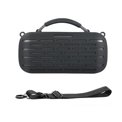 Silicone Cover Protective Case for Bose SoundLink Max Portable Speaker, Skin Sleeve with Shoulder Strap for Outdoor Speaker Accessories (Black)