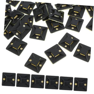 Wall ties, Cable tie base,100pcs Cable Tie Base Cable Tie Mounts Cable Mount Zip Tie Mount Adhesive Zip Tie Mounting Squares Sticky Wire Fasteners