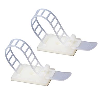 Wall Ties, Cable tie Base,50pcs Cord Management Ties Zip Ties Black Cable Fixing Base Cord for Headphones Headphone Wires Adjustable White