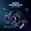 Tribit Bluetooth Speaker StormBox Blast 2, 200W Portable Wireless Speaker with Subwoofer, XBass, LED Light, Bluetooth 5.4, IP67 Waterproof, Custom EQ, 30H Playtime, TWS Pairing for Party/Outdoor view 2