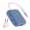 Nulaxy Air in-Flight Bluetooth Wireless Audio Transmitter Receiver for up to 2 AirPods Wireless Headphones, Bluetooth Adapter for All 3.5mm Aux Jacks on Airplanes, Gym Equipment, TVs, Blue view 1