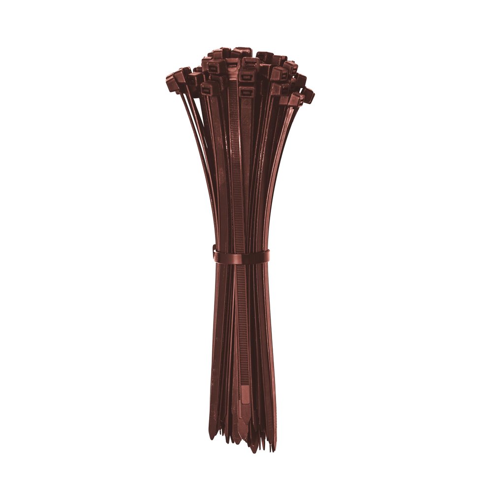 ERKO Cable Ties Brown 6 inch 150 x 2.5 mm 100 Pieces Small, for Home, Office, Garden and Workshop, Cable Management, Short