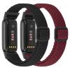 XFYELE 2 Pack Elastic Braided Bands Compatible with Fitbit Luxe/Luxe Special Edition Fitness Tracker - Soft Adjustable Nylon Strap Replacement Wristband for Women & Men view 2